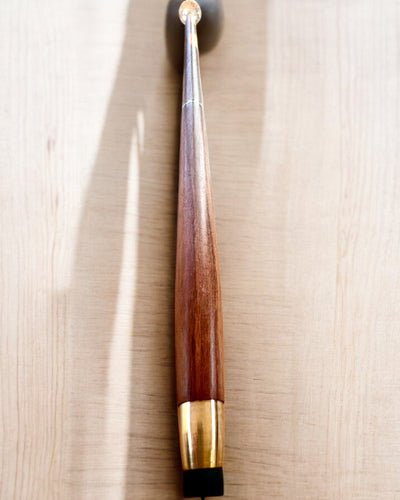 Bastone da passeggio "Diamante in bronzo" - Legno fatto a mano, possibilità di incisione