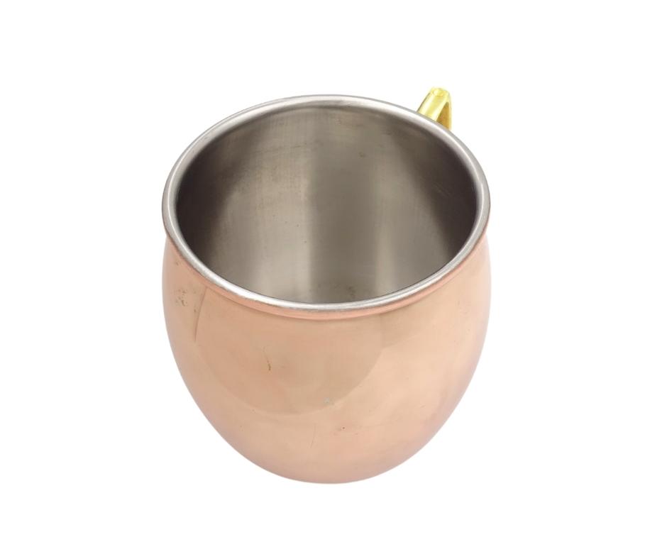 Bicchiere in rame in acciaio inox 304 da 500 ml con possibilità di incisione personalizzata - ideale come regalo - altezza 13,5 cm, colore rame, modello MM7012