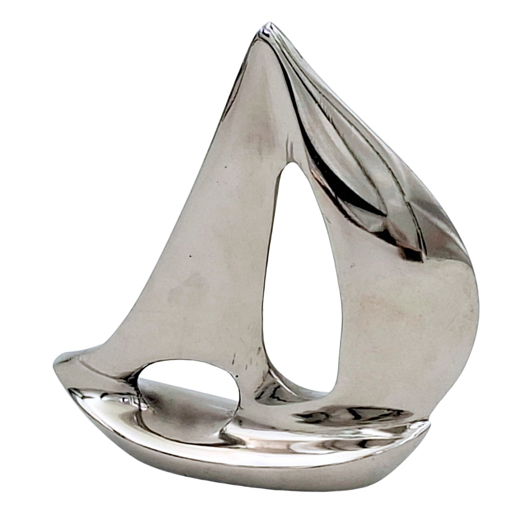 Elegante yacht in alluminio argento da 12,5 cm con possibilità di incisione