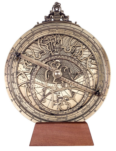 Astrolabio in Ottone Rojas H34 con possibilità di personalizzazione incisa – diametro 20 cm, elegante regalo per ogni occasione, strumento di navigazione e astronomia rinascimentale fatto a mano