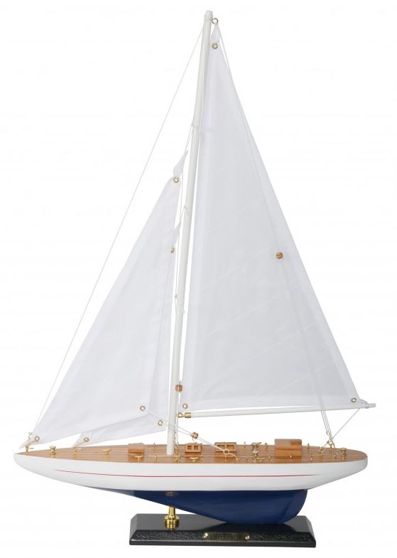 Modello Barca a Vela in Legno Enterprise 49 cm con Incisione Personalizzata