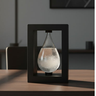 Barometro di FitzRoy per Temporali in Supporto di Legno - Goccia Storm Glass – BAW1