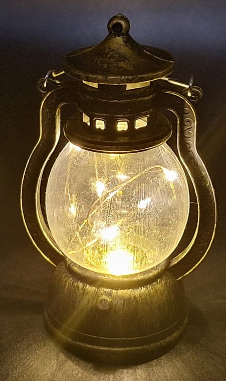 Lampada da notte LED a forma di lampada a petrolio con possibilità di personalizzazione tramite incisione, ideale come regalo - altezza 12,6 cm, larghezza 5,8 cm, certificato CE