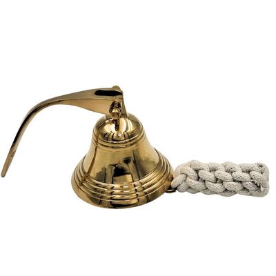 Campana da nave in ottone da 7,5 cm con possibilità di incisione - Regalo ideale in stile marinaro - Colore oro, decorazione retrò per casa o cucina