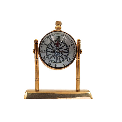 Orologio Marinaretto in Ottone da Scrivania NC2963 con Incisione Personalizzata