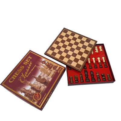 Scacchi classici in legno 27 x 27 cm con incisione personalizzata