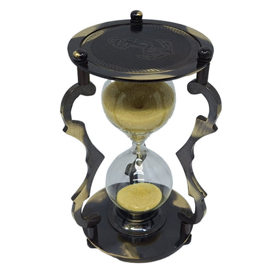 Elegante Clessidra Antica in Ottone 5 min con Incisione