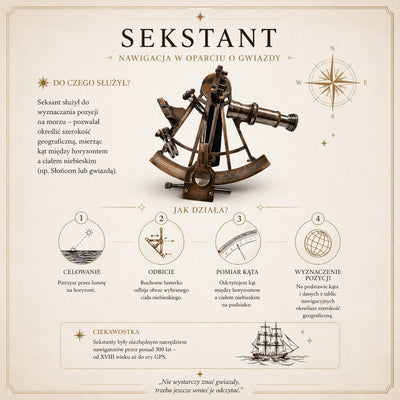 Sestante in Ottone con Incisione in Scatola di Legno