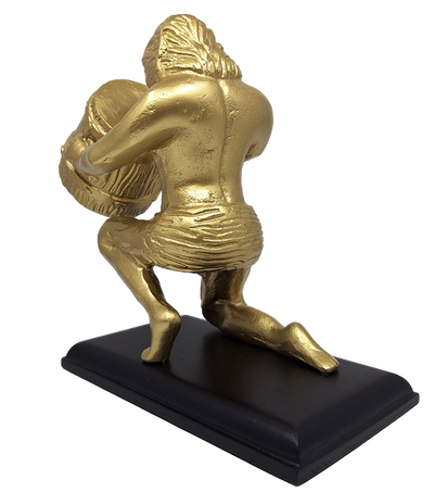 Statuetta decorativa Acquario dorata AQU2 con possibilità di personalizzazione tramite incisione, regalo ideale per ogni occasione, altezza 18 cm, design elegante in alluminio