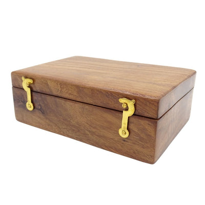 Set di 6 Bicchierini in Metallo con Ancora in Scatola di Legno - Ideale come Regalo con Possibilità di Personalizzazione Incisa - Ottone Dorato, Capacità 50 ml, Design Elegante per Amanti della Nautica