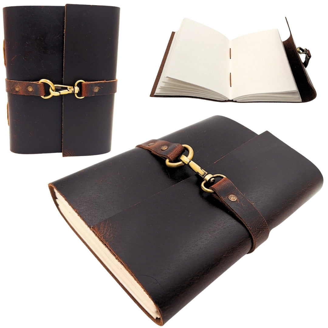 Elegante taccuino in pelle retrò vintage 200 pagine AH06 con possibilità di personalizzazione con incisione