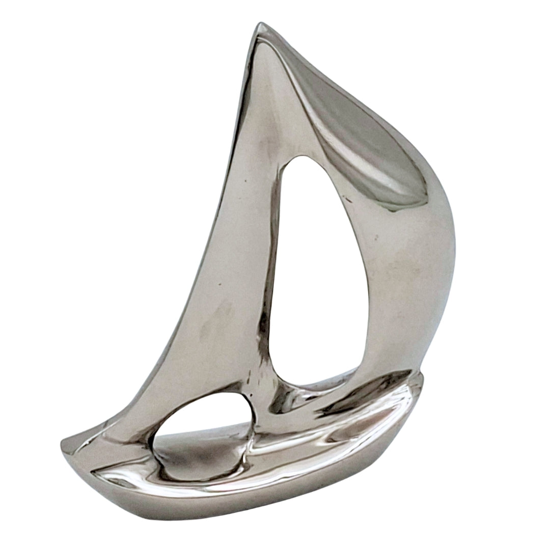 Elegante yacht in alluminio argento da 12,5 cm con possibilità di incisione