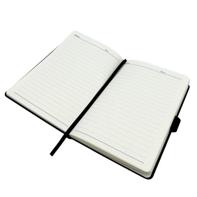 Elegante Taccuino in Pelle Blu Scuro A5 con Penna e Incisione Personalizzata in Scatola Regalo