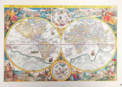 Mappa del mondo Orbis Terrarum 1594