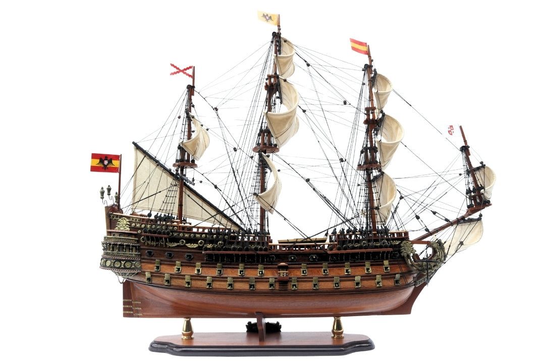 Modello del veliero San Felipe da 80 cm, con possibilità di personalizzazione tramite incisione