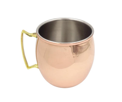 Bicchiere in rame in acciaio inox 304 da 500 ml con possibilità di incisione personalizzata - ideale come regalo - altezza 13,5 cm, colore rame, modello MM7012