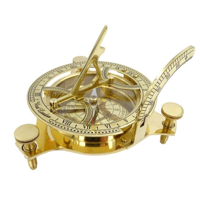 Bussola in Ottone con Orologio Solare NC1504