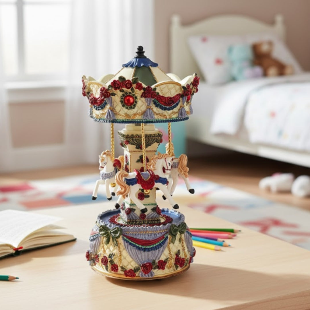 Carillon giostra 18 cm con incisione