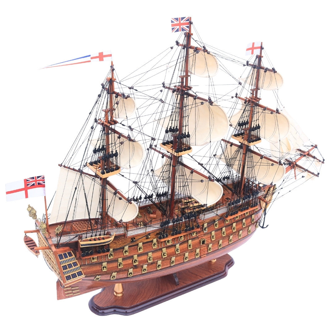 Grande modello esclusivo del veliero HMS Prince da 94 cm con possibilità di personalizzazione tramite incisione