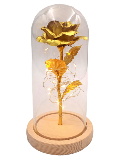 Lampada da notte Rosa LED con possibilità di personalizzazione tramite incisione, regalo romantico, altezza 21,5 cm, luce delicata, decorazione ideale per la camera da letto