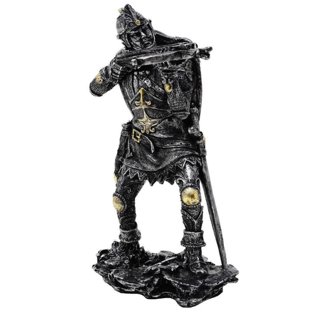 Statuetta cavaliere medievale con balestra 20cm balestriere - Regalo rétro - MC-23151