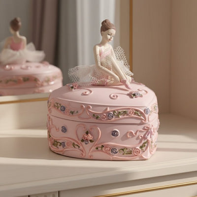 Carillon scatola ballerina cuore Lago dei Cigni con possibilità di incisione personalizzata, rosa, 12,5 cm, regalo ideale per compleanni o anniversari