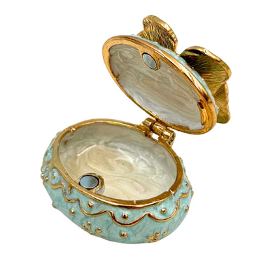 Esclusiva scatola portagioie a forma di farfalla con cristalli, personalizzata con incisione, bianco-oro, altezza 3,5 cm