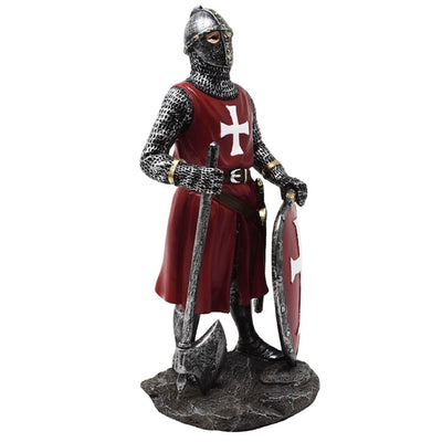 Statuetta Cavaliere Crociato 18,5 cm in polyresina con possibilità di personalizzazione con incisione