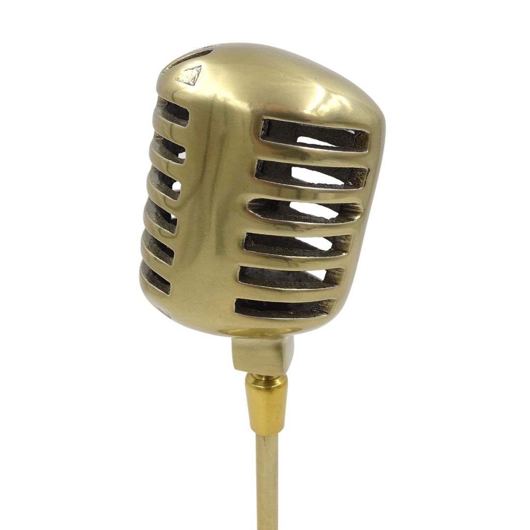 Statuetta microfono rétro - 92715B