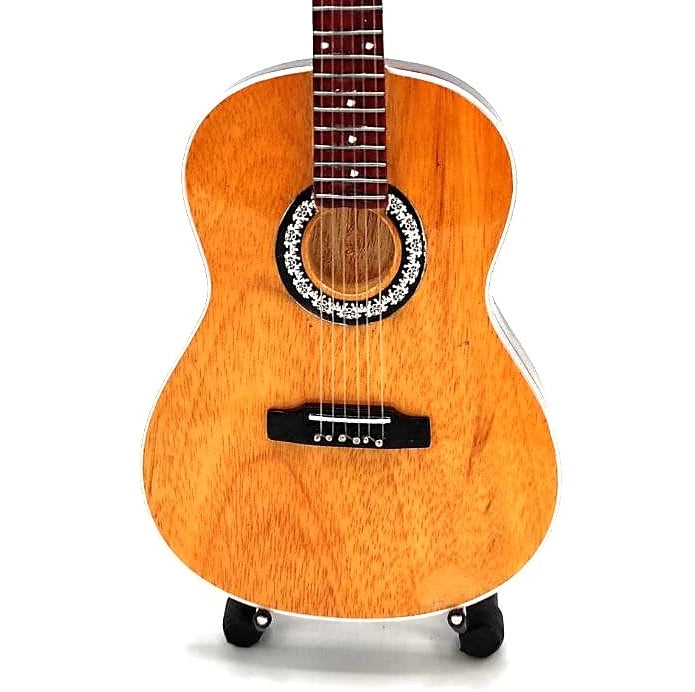 Mini Chitarra Classica con Incisione - Decorazione in Legno di Mogano 25 cm