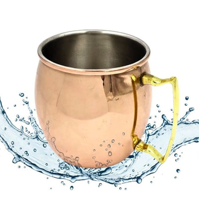 Bicchiere in rame in acciaio inox 304 da 500 ml con possibilità di incisione personalizzata - ideale come regalo - altezza 13,5 cm, colore rame, modello MM7012