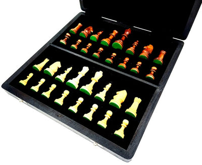 Elegante set da scacchi in legno e metallo 33x33 cm con possibilità di incisione personalizzata