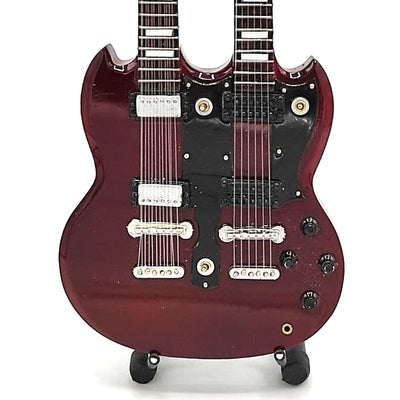 Mini chitarra in stile Led Zeppelin - Jimmy Page - Double Neck MGT-2059