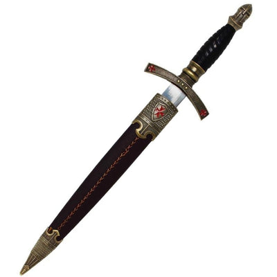 Pugnale dei Templari in Fodero Decorativo con Incisione – Replica in Acciaio Inossidabile, 40 cm