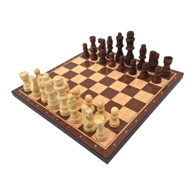 Scacchi grandi in legno 37 x 37 cm con possibilità di incisione personalizzata