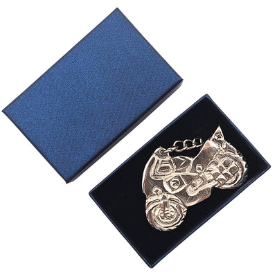 Portachiavi in metallo con motocicletta in elegante scatola – Regalo per motociclista - MT203A