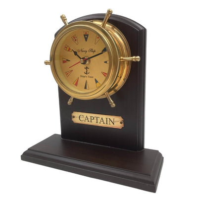 Orologio nautico in ottone con incisione