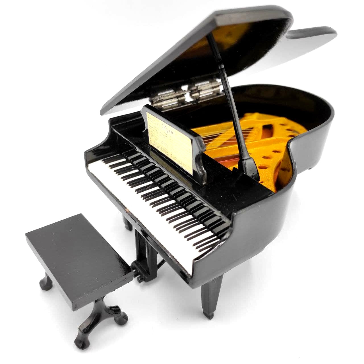 Mini Pianoforte con possibilità di personalizzazione incisa, nero, fatto a mano in balsa, scala 1:10, ideale come regalo per pianisti e amanti della musica, altezza 8 cm
