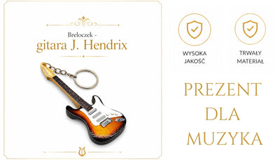 Portachiavi - chitarra J. Hendrix - mogano - EGK-0320
