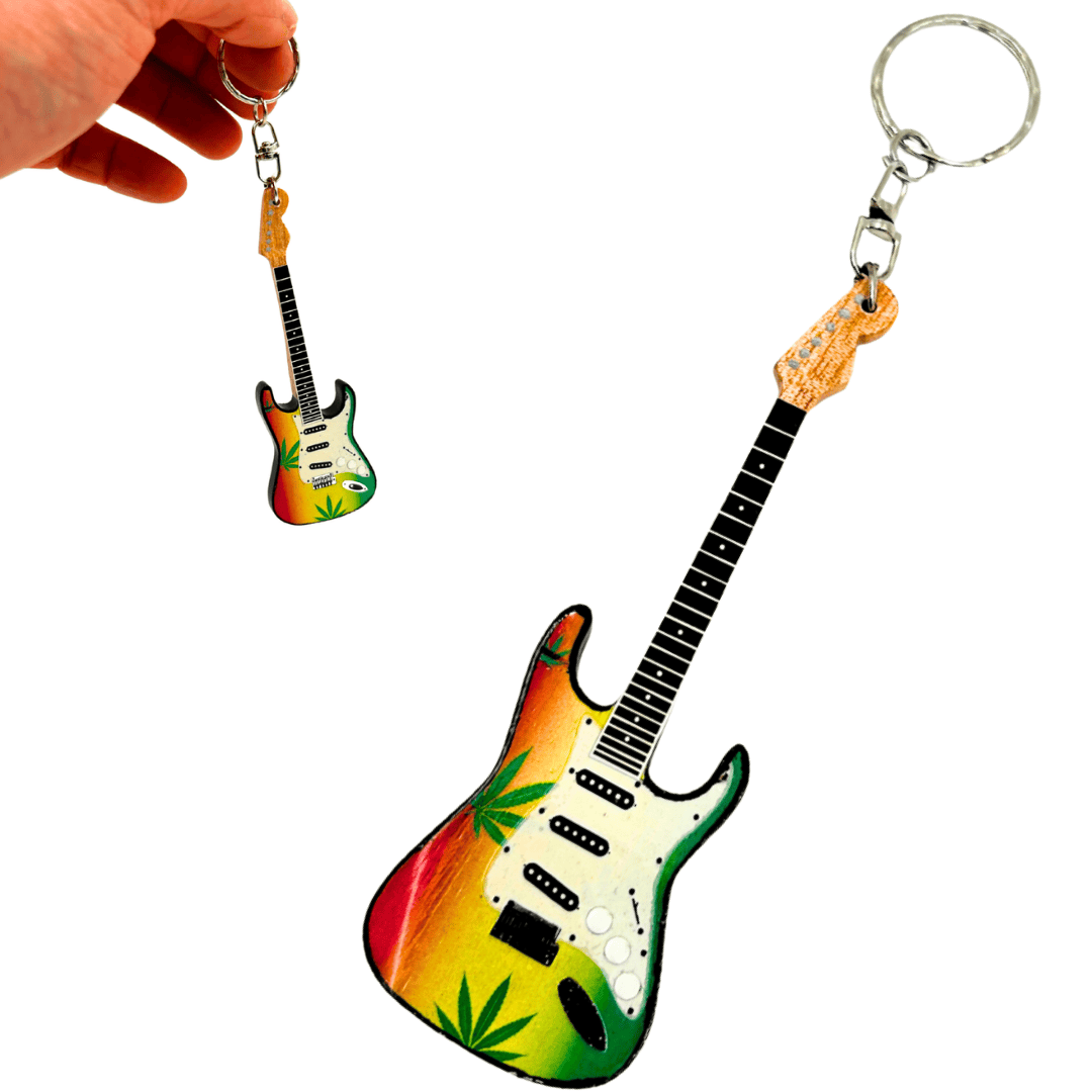 Portachiavi chitarra in stile Bob Marley Reggae Gadget - EGK-0641