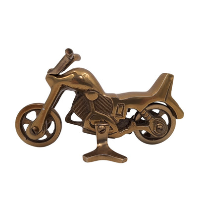 Modello di motocicletta in metallo N-2960 in alluminio color ottone antico – incisione personalizzata per regalo, dimensioni 17,5 x 10 cm