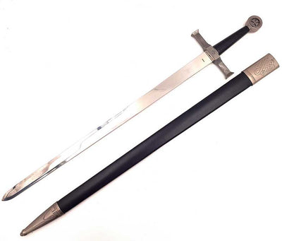 Spada da cavaliere in acciaio 84 cm con fodero - Replica SW-114 con possibilità di personalizzazione con incisione