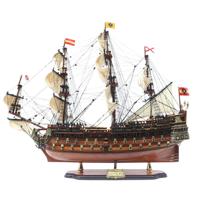 Modello del veliero San Felipe da 80 cm, con possibilità di personalizzazione tramite incisione