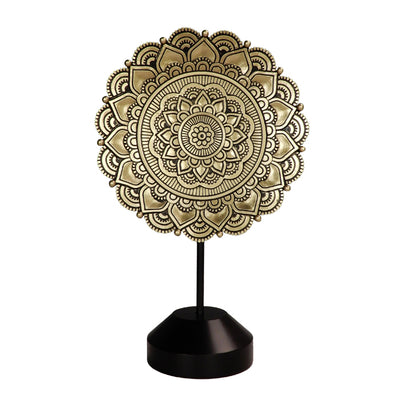 Figura Mandala ovale 35 cm - decorazione buddista dorata con possibilità di personalizzazione con incisione