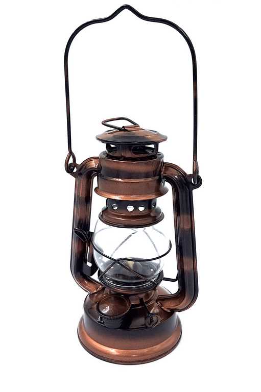 Lampada a petrolio da marinaio in stile retrò DT245F con possibilità di personalizzazione tramite incisione, ideale come regalo, realizzata in vetro e lamiera, altezza 19 cm, design marinaro