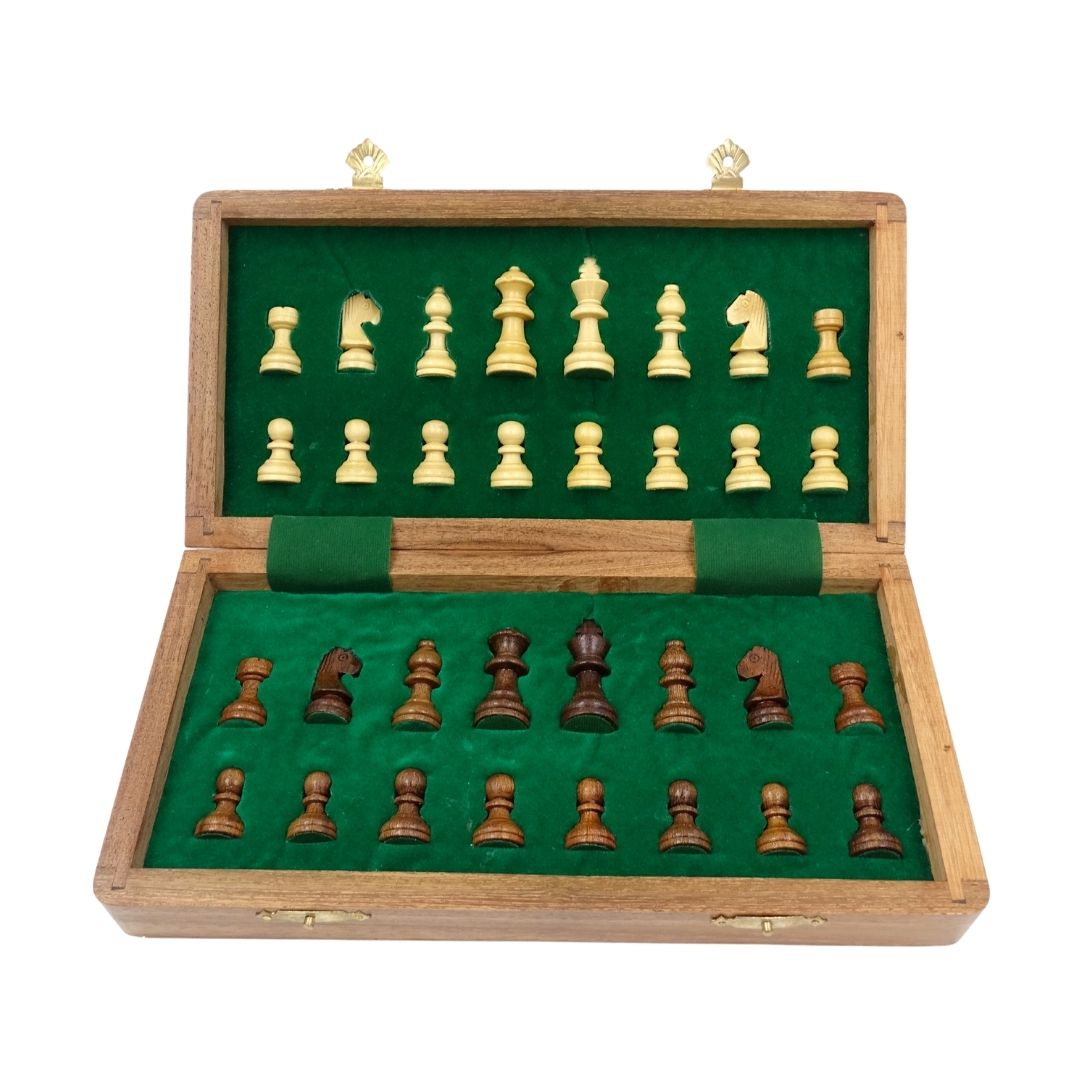 Scacchi magnetici in legno 30x30 cm pieghevoli G614 con incisione