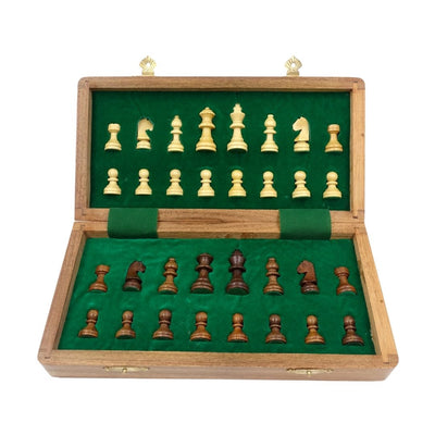 Scacchi magnetici in legno 30x30 cm pieghevoli G614 con incisione