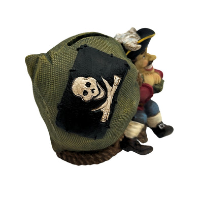 Salvadanaio Decorativo Pirata con Tesoro 14 cm con possibilità di personalizzazione con incisione
