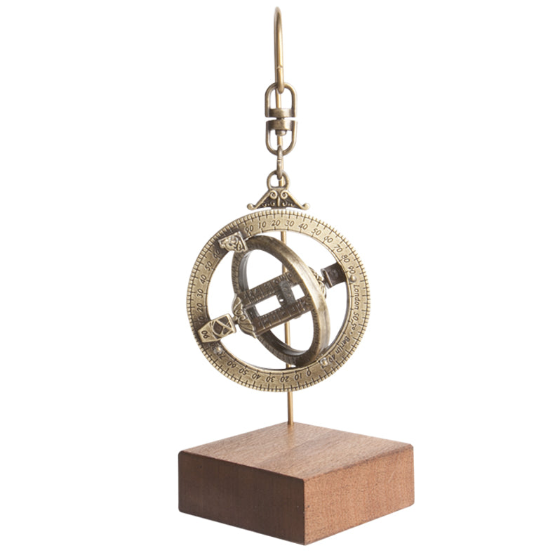 Miniatura orologio solare H89 con anelli astronomici