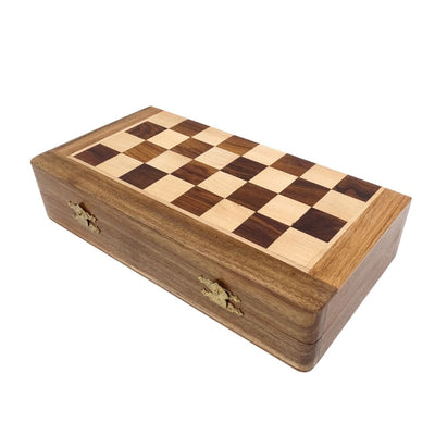 Scacchi magnetici in legno 30x30 cm pieghevoli G614 con incisione